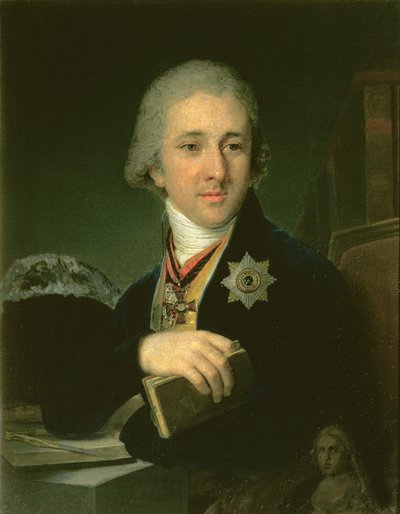 Portrait of the author Alexander Labsin, 1816 by Vladimir Lukich Borovikovsky